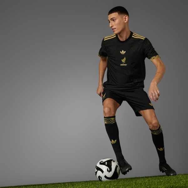 Negro Camiseta México Gold