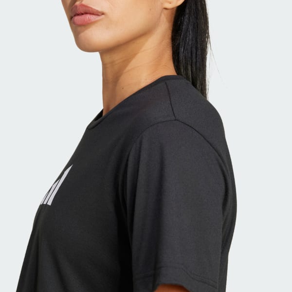 adidas Train Essentials Big Logo Performance Training Tee - Black
