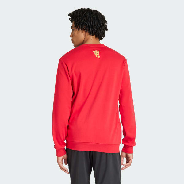 Red Manchester United Cultural Story Crew Sweatshirt