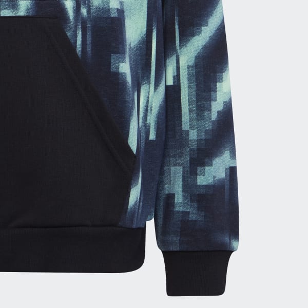zelená Mikina s kapucňou ARKD3 Loose Fit