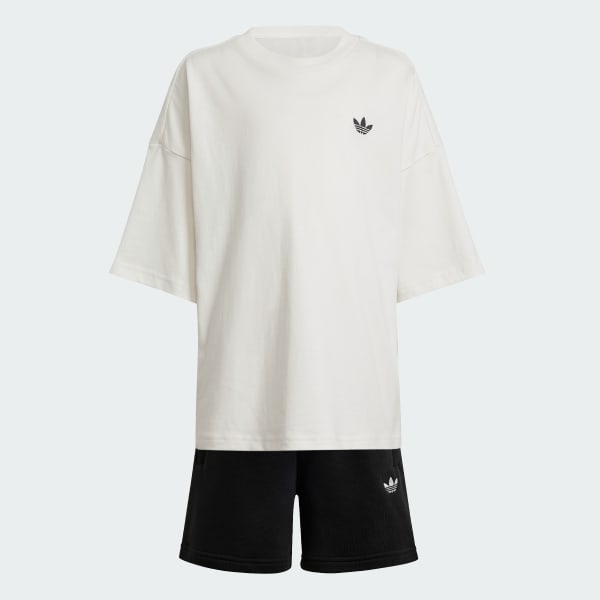 White ADIDAS DISNEY MICKEY MOUSE SHORT TEE SET