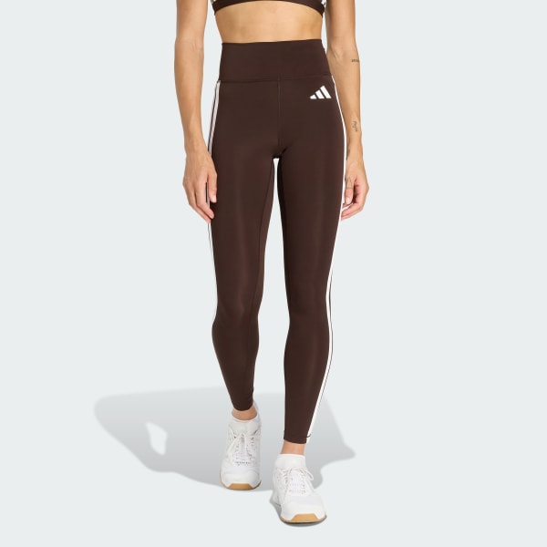 Marron Legging 7/8 3 bandes Optimé Essentials
