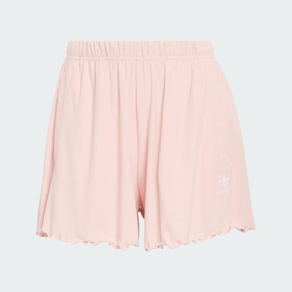 Pink ESSENTIALS SCALLOPED EDGE SHORTS