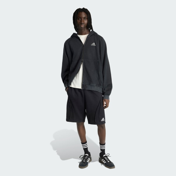 Negro polera con capucha con cierre frontal Teamgeist Adilenium Season 4