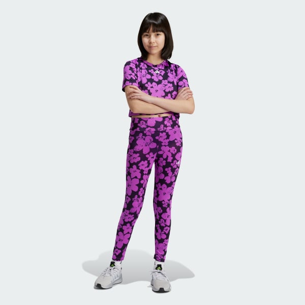 Kids high waisted leggings top