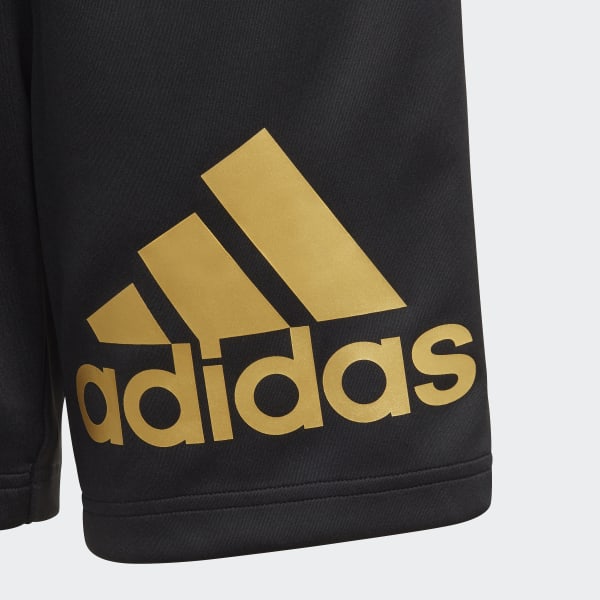 Adidas black and gold shorts cheap