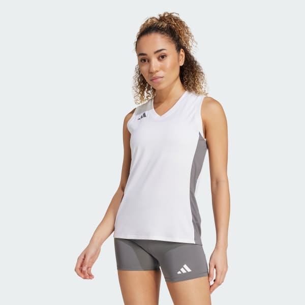 Branco Camisola de voleibol sem mangas Quickset