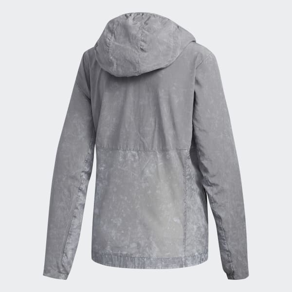 Adidas own the shop run jacket grey