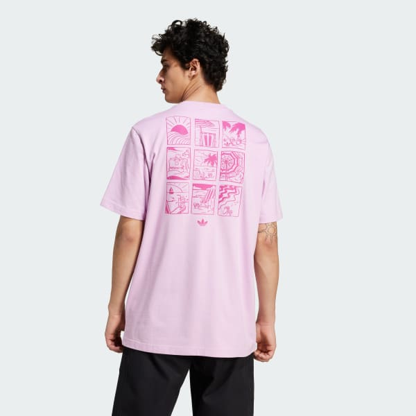 Violeta Playera '80s Beach Day Estampada