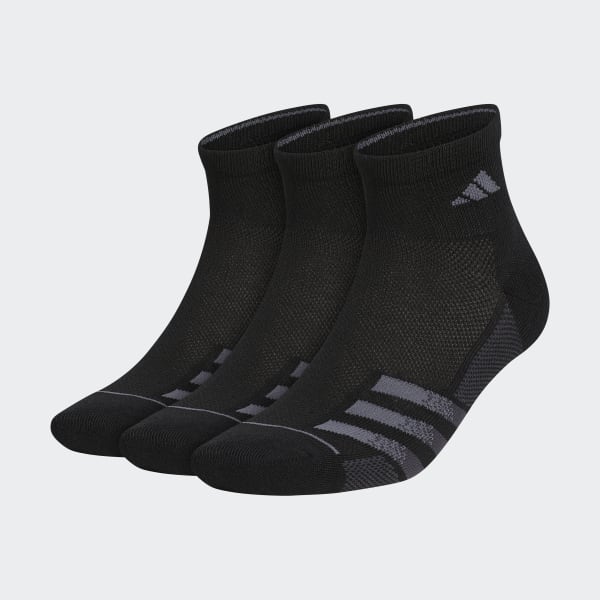 Black Superlite Quarter Socks 3 Pairs FZ7075X