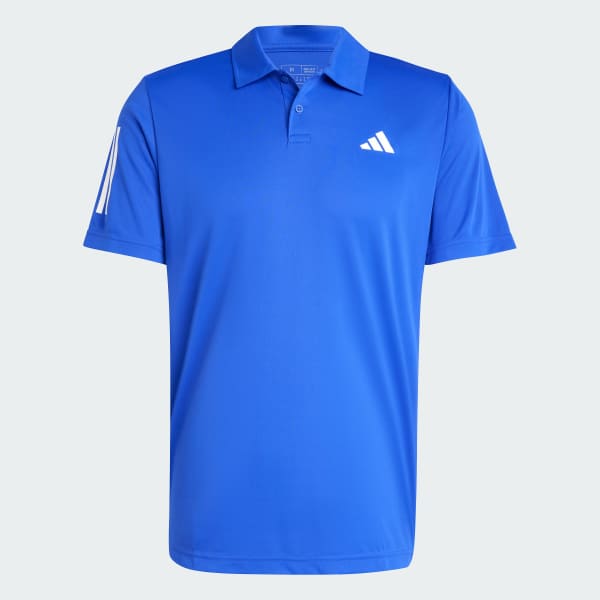Azul Camiseta Polo de Tenis Club 3 Rayas