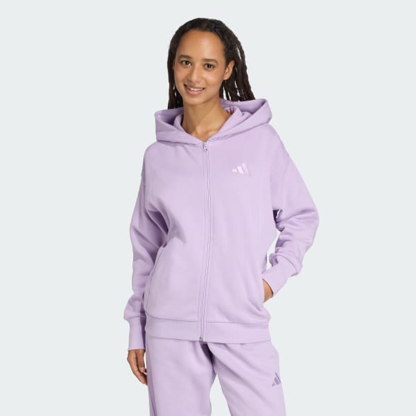 Pourpre Veste à capuche entièrement zippée molleton ALL SZN