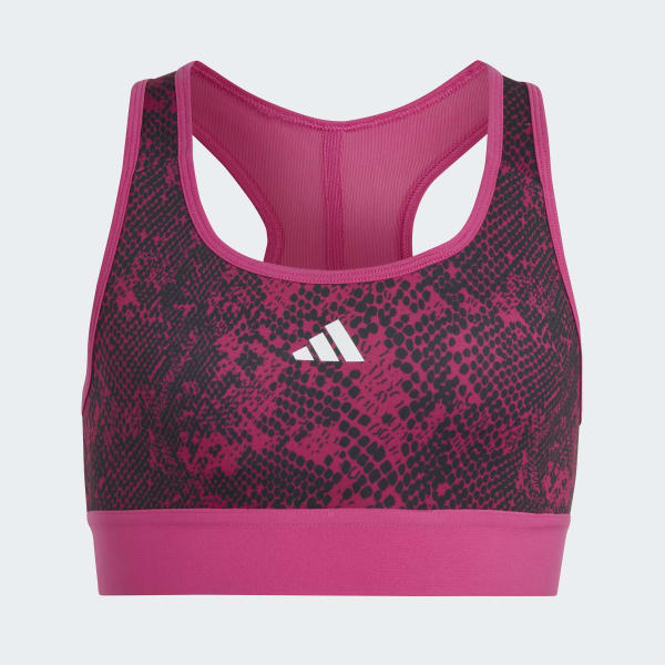 Pink AEROREADY PowerReact Animal Print Padded Sports Bra