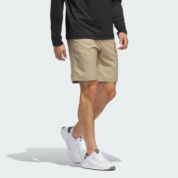 Beige Adi Advantage Golf Shorts