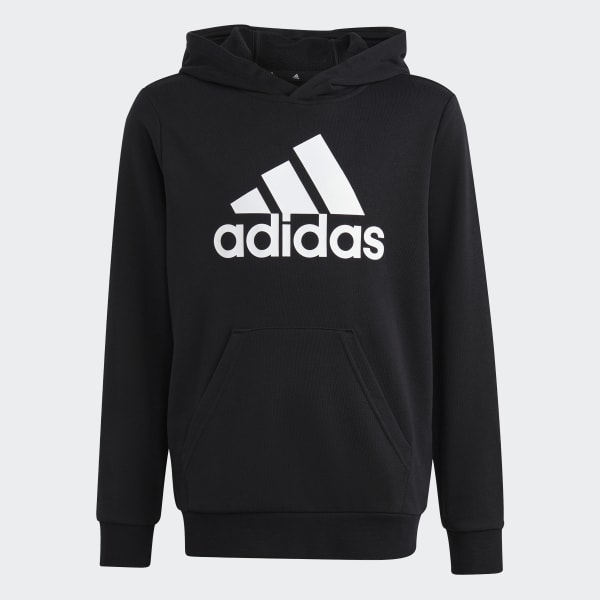 Negro Polera con Capucha Essentials Logo Grande Algodón