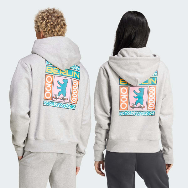 adidas Berlin Bear Hoodie Genderneutral Grau adidas Deutschland