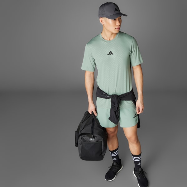 สีเขียว เสื้อยืด PrimeLift 3-Stripes