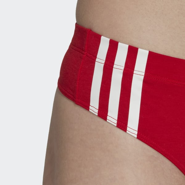 Red Adicolor Comfort Flex Cotton Wide Side Thong Briefs (2 Pairs) HPO15