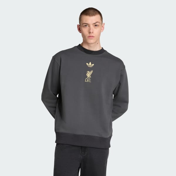 adidas Liverpool FC LFSTLR Crew Sweatshirt - Grey | Free Shipping