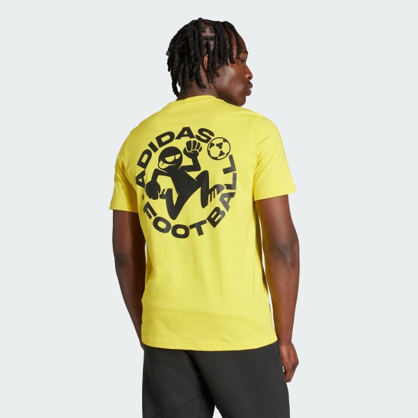 Yellow Football Sticker Graphic Tee