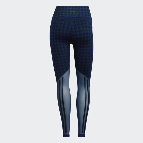 Blue Allover Print Sheer Tights