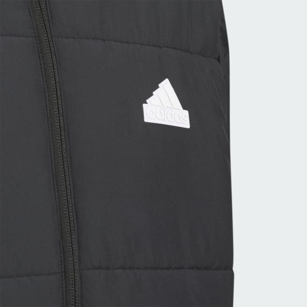 Schwarz 3-Streifen Padded Jacke