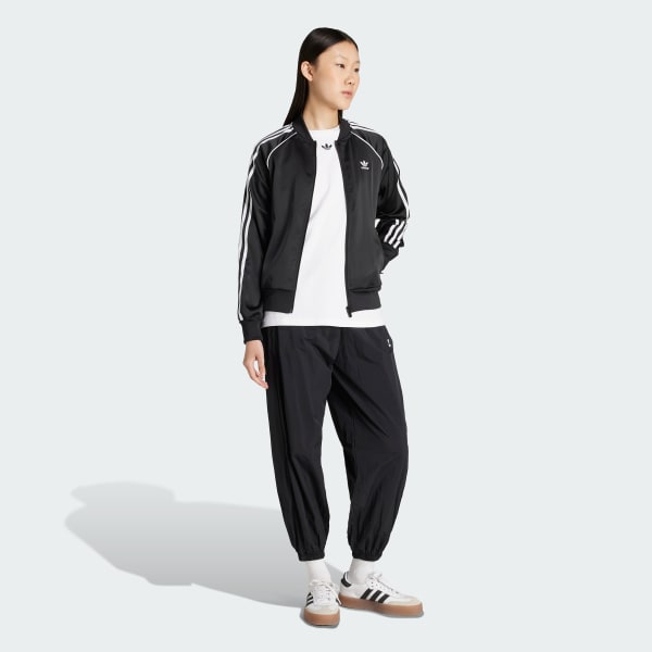 zwart SST Adicolor Satin Sportjack