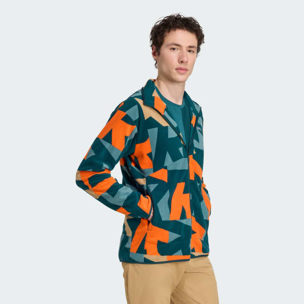 Verde Chaqueta Terrex Multi Printed Fleece