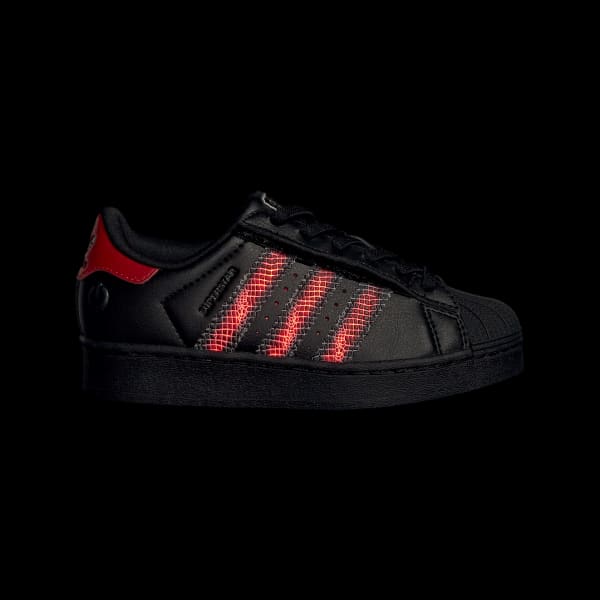 Black SUPERSTAR LED LIGHTS COMFORT CLOSURE ELASTIC LACE SHOES