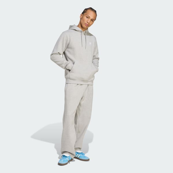 Grey Trefoil Essentials Hoodie