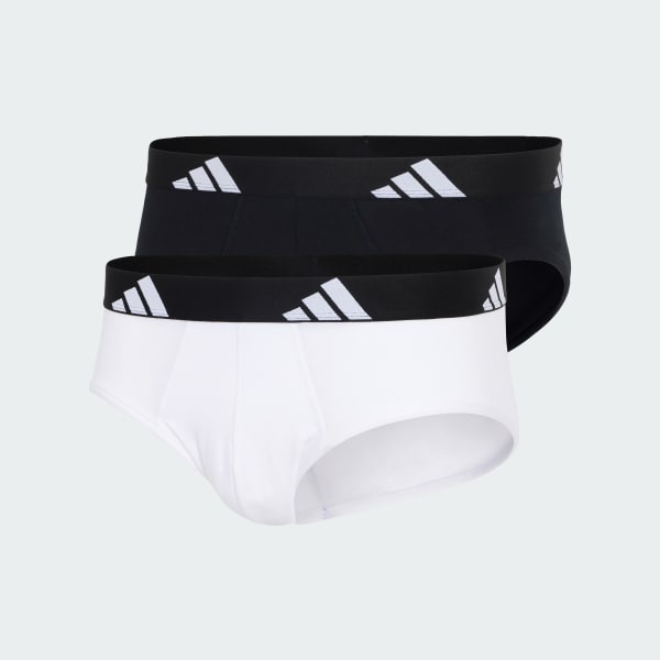 Black Active Flex Cotton Brief 2 Pack Underwear