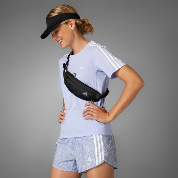 Gri Own the Run CLIMACOOL 3-Stripes Şort