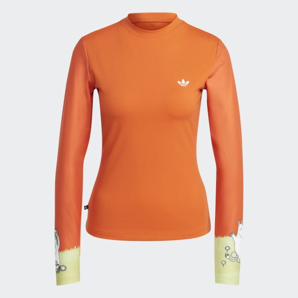 Orange adidas Originals x Moomin Tight Long Sleeve Top