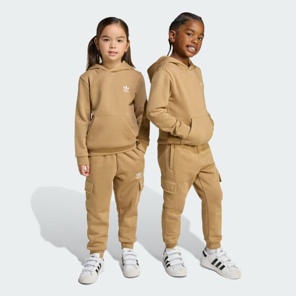 Brun Hoodie Cargo Set Barn