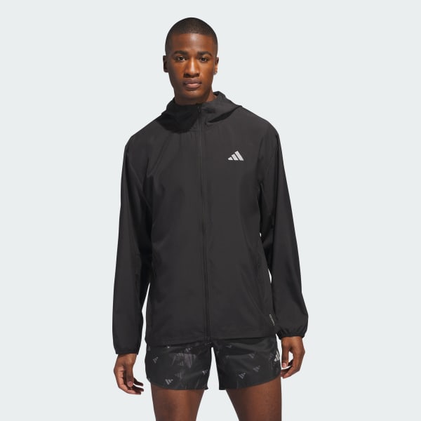 Adidas Marathon 3-Stripes Running with Bockets Round Neck Long Sleeve Zip  Up Jacket For Men 