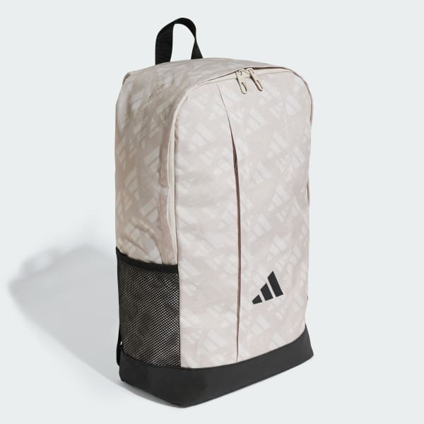 Beige Mochila Linear Graphic