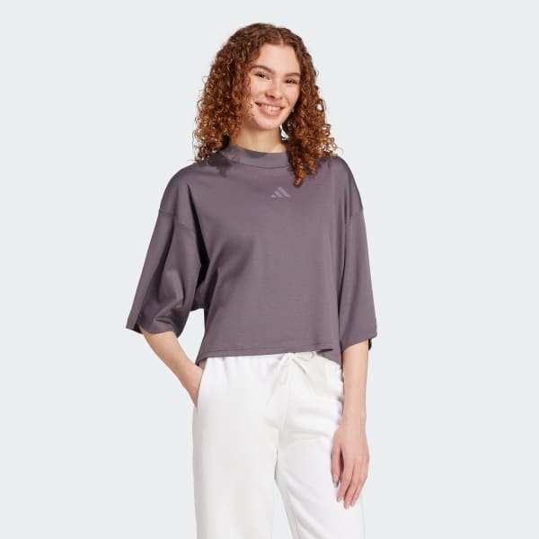 Abu-abu T-Shirt Longgar City Escape