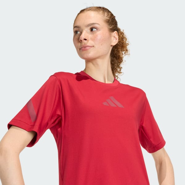 สีแดงเบอร์กันดี เสื้อยืด adidas Z.N.E.