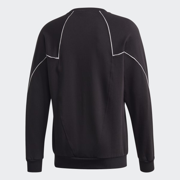 Black Big Trefoil Abstract Crew Sweatshirt IZH81