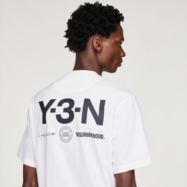 adidas Y-3 NBHD GRAPHIC TEE - White | Free Shipping with adiClub