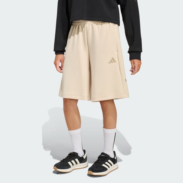 Beige FUTURE ICONS 3 STRIPES LONG SHORT