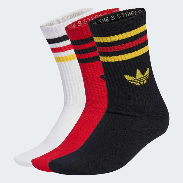 White 3-Stripes Crew Socks 3 Pairs