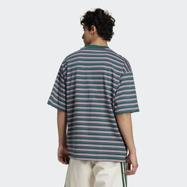 adidas '80s Loose Striped Tee - Green | adidas India