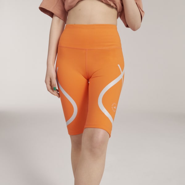 Orange adidas by Stella McCartney TruePace Cycling shorts