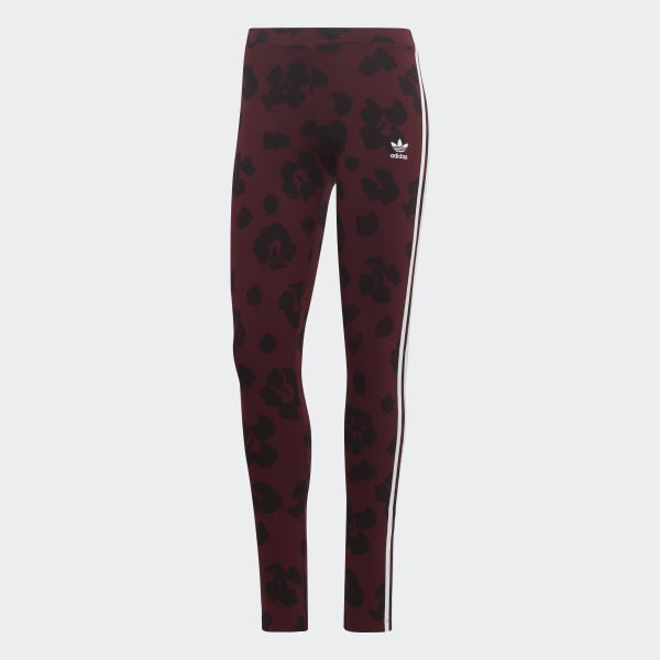 Adidas burgundy tights sale