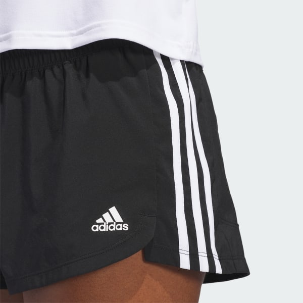 Woman's Shorts adidas Pacer 3-Stripes Woven Shorts Black white