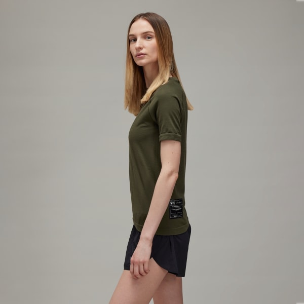 สีเขียว เสื้อวิ่งรัดรูป Y-3