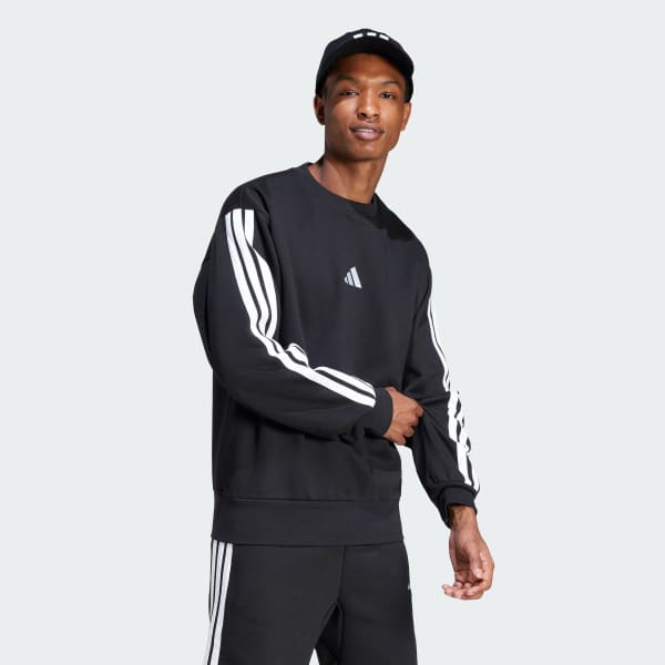 Negro Polerón Essentials Fleece 3 Tiras