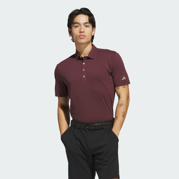 adidas Ultimate365 Twistknit Tour Polo Shirt - Burgundy adidas Ultimate365 Twistknit Tour Polo Shirt - Burgundy