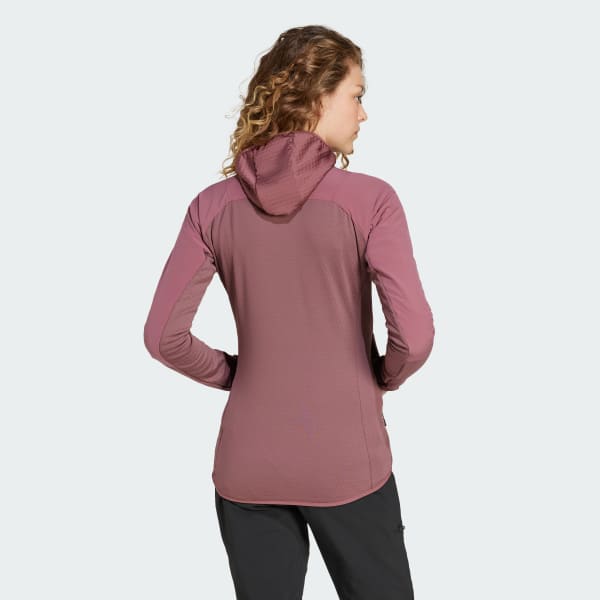 Bordeaux Veste coupe-vent à capuche en molleton Terrex Techrock